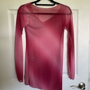 NWOT Body Wrappers Mesh Ombré Dress
